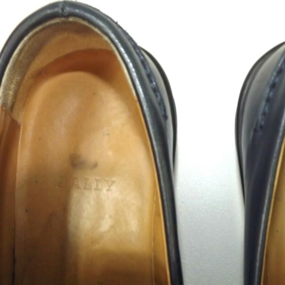 Bally FERDO Navy Blue Leather Sports Loafers 6 E - Picture 6 of 8
